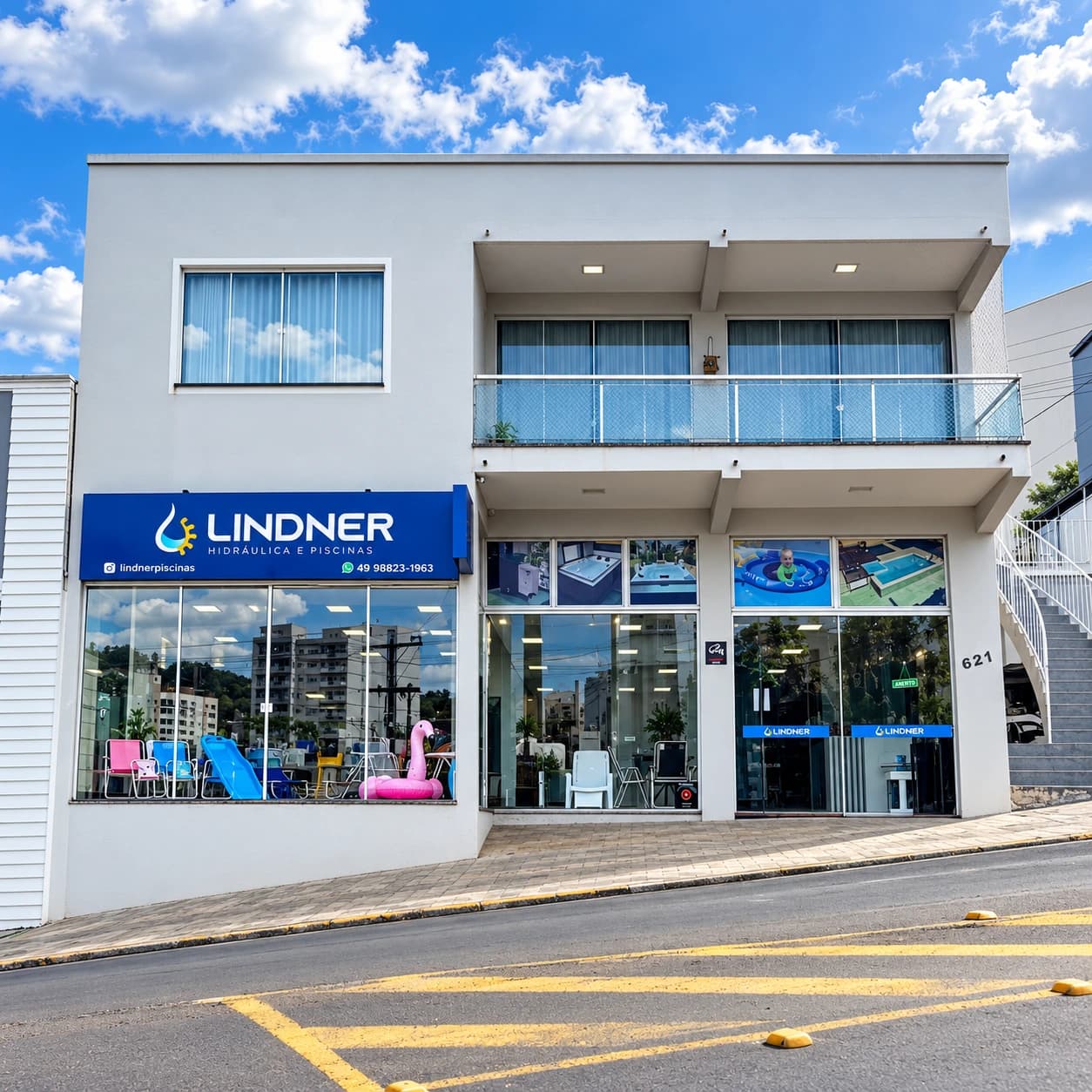Fachada da loja Lindner em Joaçaba