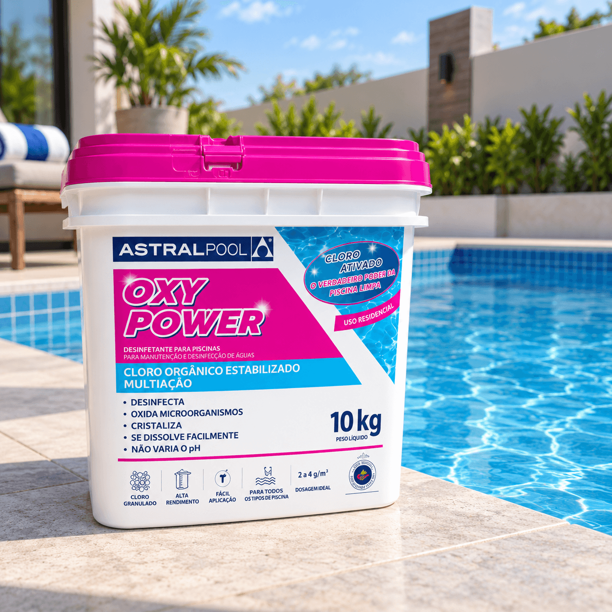 Balde de cloro 10kg Oxy Power AstralPool