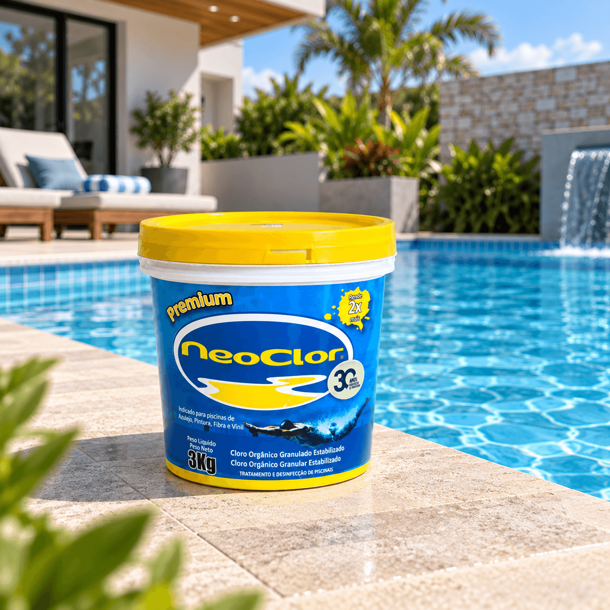 Balde de cloro 3kg Premium Neoclor